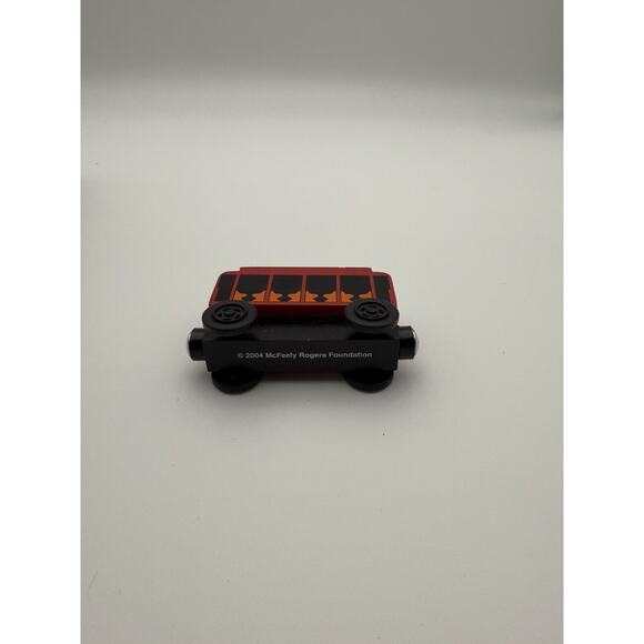 2004 McFeely Roger's Foundation Mr Rogers Neighborhood Trolley Wooden Train Car - Picture 3 of 13